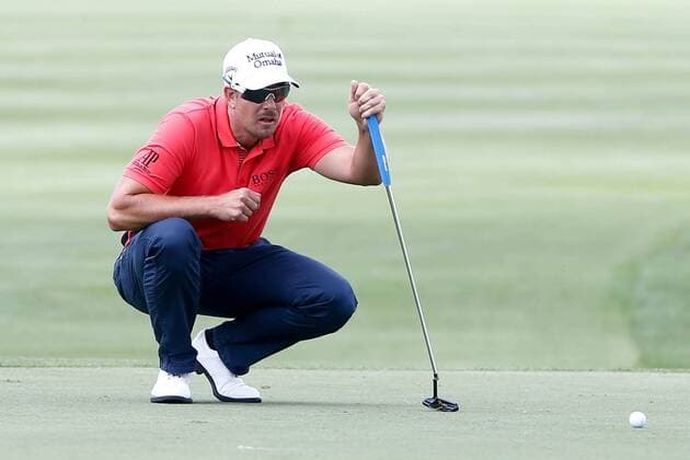 March 20, 2014 - Orlando, Florida, U.S - Henrik Stenson lines up a putt on the 18th green during the first round of the Arnold Palmer Invitational presented by MasterCard held at Arnold Palmer s Bay Hill Club and Lodge. Golf 2014 - Arnold Palmer Invitational - Round 1 - ZUMAw10