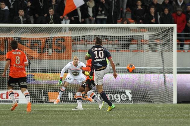 Ibrahimovic Zlatan (Paris) FOOTBALL : Match FC Lorient vs Paris SG - Ligue 1 - 21 03 2014 BrunoPerrel Panoramic 