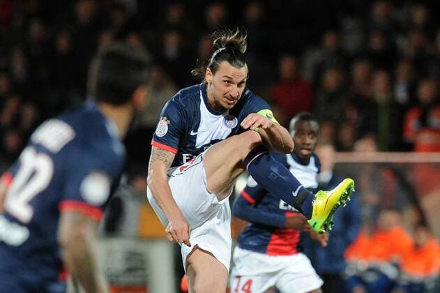 Zlatan Ibrahimovic (PSG) FOOTBALL : Lorient vs PSG - Ligue 1 - 21 03 2014 N.LeGouic FEP Panoramic 