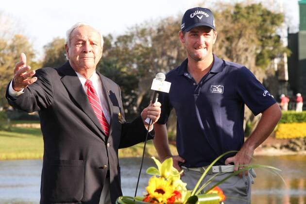 March 23, 2014 - Orlando, Florida, U.S - Matt Every (R) is introduced by Arnold Palmer after winning the Arnold Palmer Invitational presented by MasterCard held at Arnold Palmer s Bay Hill Club and Lodge. Golf 2014 - Arnold Palmer Invitational - Final Round - ZUMAw10