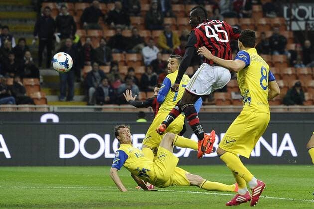 Serie A AC Milan - Chievo Verona - gol Mario Balotelli 