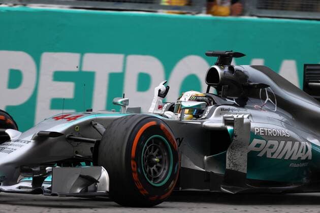 30.03.2014 - Race, Lewis Hamilton (GBR) Mercedes AMG F1 W05 race winner Malaysian Grand Prix, Sepang 27-30 March 2014 