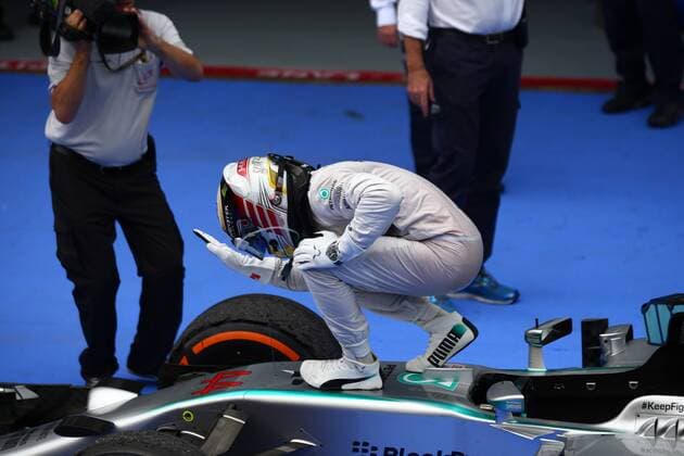 30.03.2014 - Race, Lewis Hamilton (GBR) Mercedes AMG F1 W05 race winner Malaysian Grand Prix, Sepang 27-30 March 2014 
