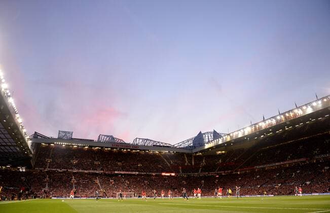 FUSSBALL CHAMPIONS LEAGUE VIERTELFINALE HINSPIEL SAISON 2013 2014 Manchester United 01.04.2014 Innenansicht Stadion Old Trafford 