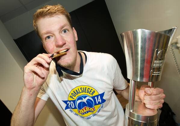 Basketball Ulm 30.03.2014 Top 4 Finale Deutscher Basketball Pokal Alba Berlin - ratiopharm Ulm 86:80 Alba Berlin ist Deutscher Pokalsieger 2014 Jan-Hendrik Jagla (Alba Berlin, No.22)