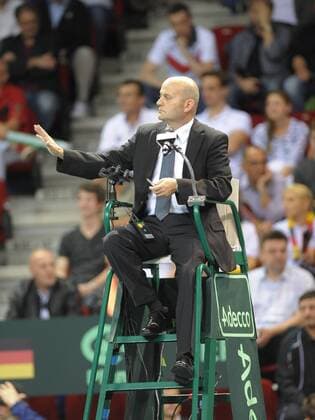 Schiedsrichter Gianluca Moscarella, Italien, Tennis, Davis Cup, Viertelfinale, Weltgruppe, 04.04.2014, Einzel, EP_pfz