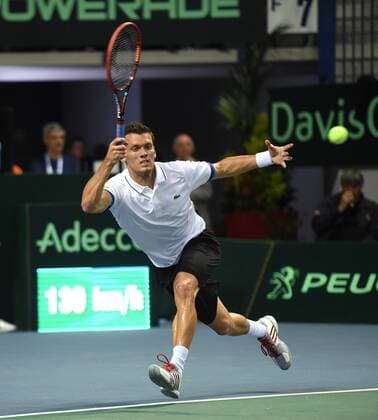 Tennis Daviscup Viertelfinale 2014 Frankreich -Deutschland Palais de Sports Jean Weille Nancy,Frankreich Deutsches Team : Tobias Kamke,Deutschland
