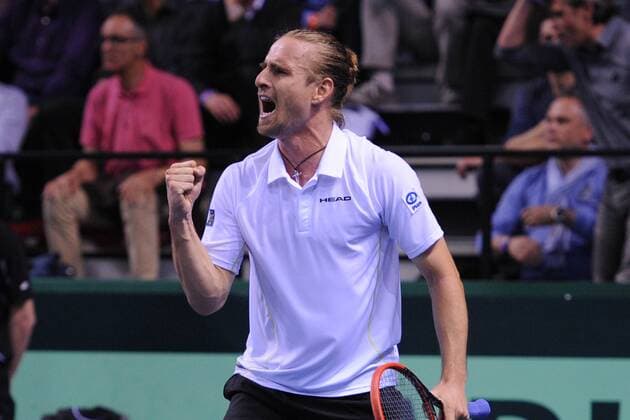 Peter Gojowczyk (Ger) TENNIS : France vs Allemagne - Coupe Davis - 04 04 2014 TennisMagazine Panoramlc 