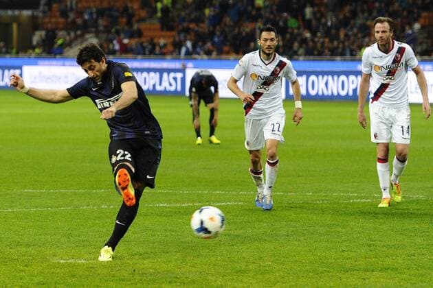 Mailand 05 04 2014 - Serie A Inter Mailand - FC Bologna -- Diego Milito 