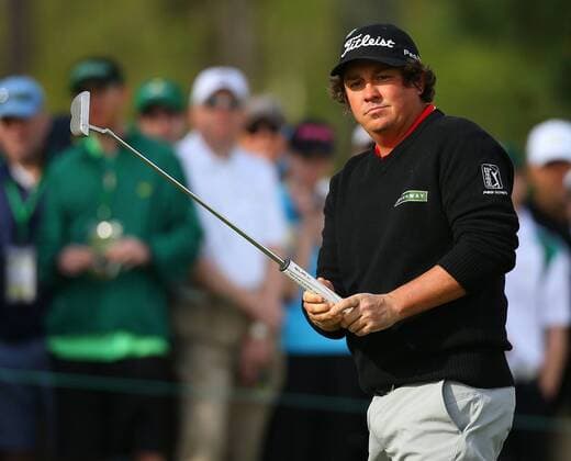 April 8, 2014 - Augusta, GA, USA - Jason Dufner reacts to leaving his putt just short of the cup on the seventh green during his practice round for the Masters at Augusta National Golf Club on Tuesday, April 8, 2014, in Augusta, Ga. PGA - ZUMAm67