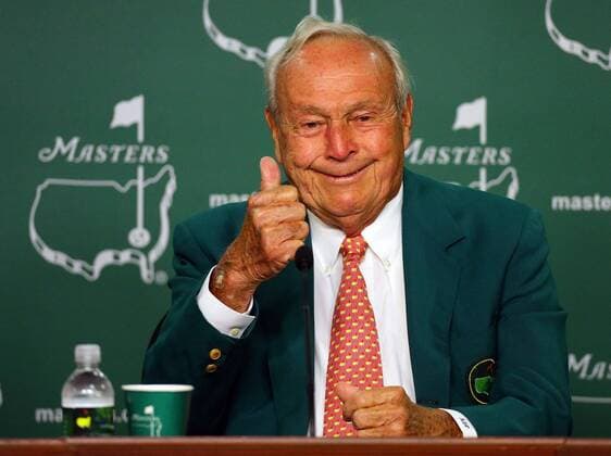 Themen der Woche - SPORT Bilder des Tages - SPORT April 8, 2014 - Augusta, GA, USA - Golf legend Arnold Palmer reminisces about his experiences in the Masters Tournament during a press conference on the 50th anniversary of claiming his fourth and final green jacket at Augusta National Golf Club on Tuesday, April 8, 2014, in Augusta, Ga. PGA - ZUMAm67