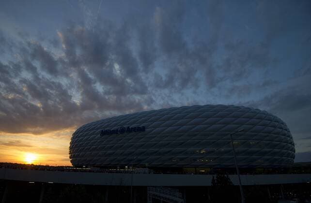 Football - 2013 2014 Champions League - Quarter-Final, Second Leg: Bayern Munich. General view of at the Allianz Arena, Munich 