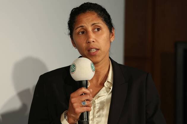 Fussball, Zukunft der Frauen-Bundesliga, Pressekonferenz, Steffi Jones (DFB), xozx
