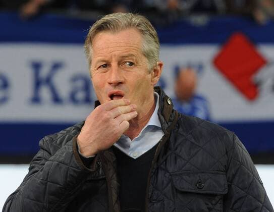 FC Schalke 04 - SG Eintracht Frankfurt 11.04.2014. Trainer Jens Keller (S04). HM