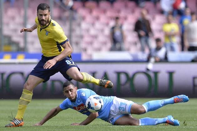 Faouzi Ghoulam Napoli, Antonio Candreva Lazio Napoli 13-04-2014 Stadio San Paolo - Football Calcio 2013 2014 Serie A, SSC Napoli - Lazio Roma , andreaxstaccioli