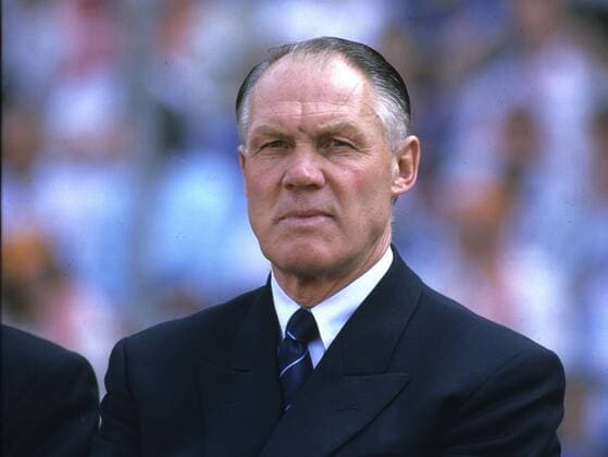 Fußball, EM Finale 1988 in München, Niederlande - Sowjetunion 2:0 EM - Finale 1988 vom 25.6.1988: Niederlande - UdSSR Nationaltrainer Rinus Michels Niederlande HM