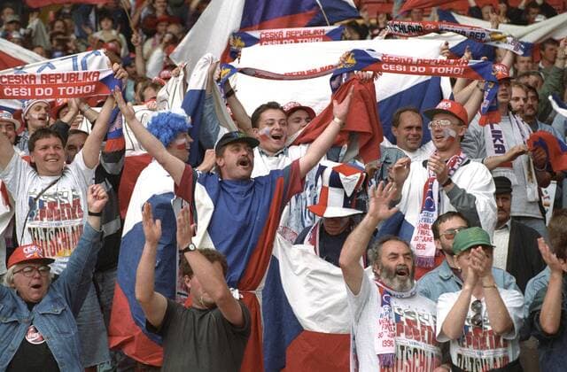 Fußball, EM Finale 1996 in London, Deutschland - Tschechien 2:1 n.V. Europameisterschaft 1996 Finale 30.6. in Wembley. Fans Tschechien HM