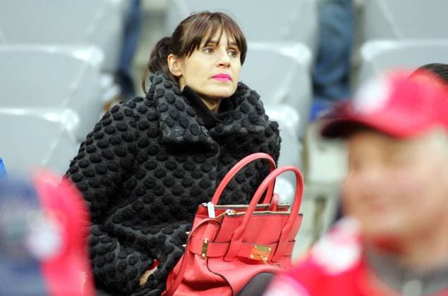 Ehefrau von Trainer Pep Guardiola (FC Bayern), Cristina Serra Fussball DFB-Pokal München Allianz Arena 16.04.2014 FC Bayern München - 1. FC Kaiserslautern