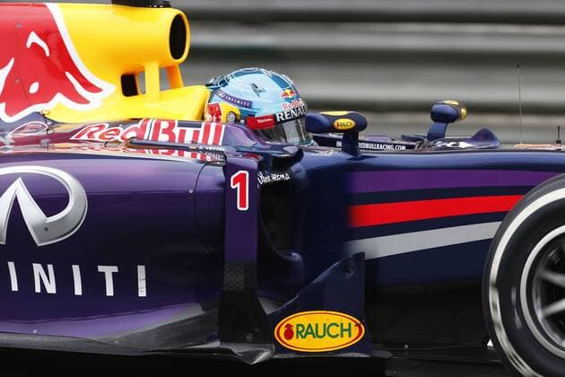 Motorsports: FIA Formula One World Championship 2014, Grand Prix of China, 1 Sebastian Vettel (GER, Infiniti Red Bull Racing), xHOCHxZWEIx
