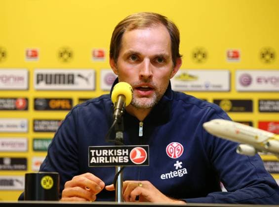 Samstag 19.04.2014, Saison 2013 2014, 1. Bundesliga, 31. Spieltag im Dortmunder Signal Iduna Park, BVB Borussia Dortmund - 1. FSV Mainz 05 4:2, Thomas Tuchel (Trainer, FSV) auf der anschließenden Pressekonferenz