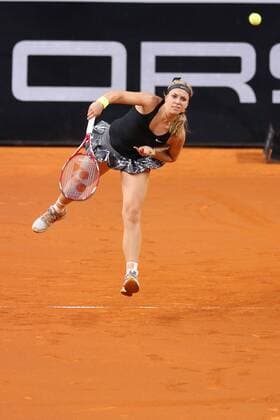 Sabine Lisicki (GER) im Spiel gegen Ana Ivanovic (SRB) Sabine Lisicki (GER) Porsche Tennis Grand Prix, 2014, Stuttgart