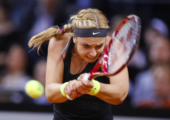 Sabine LISICKI, GER in Aktion Turnier WTA Tennis Damen Damen Tennis Grand Prix Porsche in Stuttgart , 23.04.2014