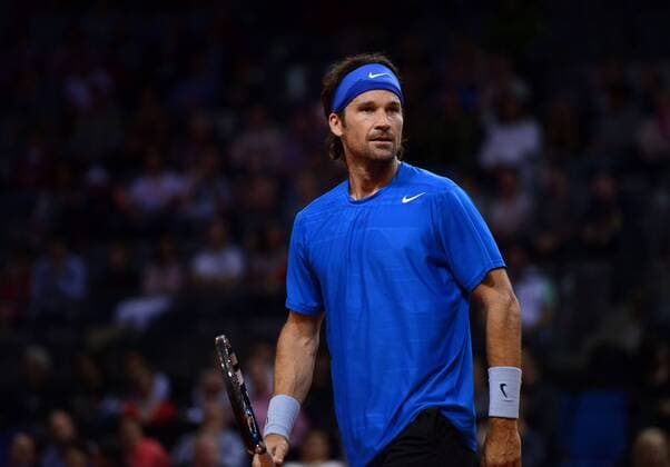 Carlos Moya (ESP) bei einem Showmatch. Berenberg Classics Exhibition, Porsche Tennis Grand Prix, 2014, Stuttgart, Germany.