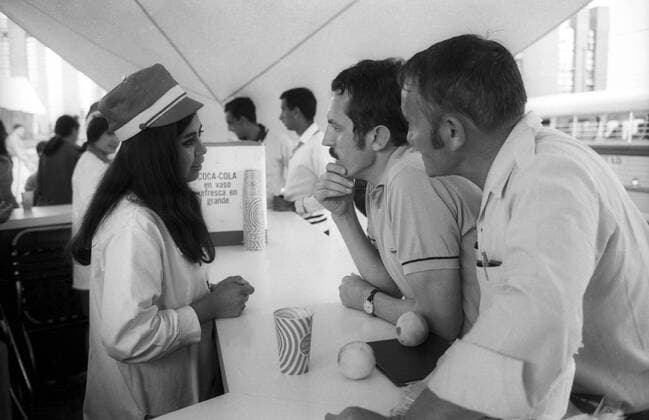 Coca Cola Stand während der Olympischen Spiele 1968 in Mexiko