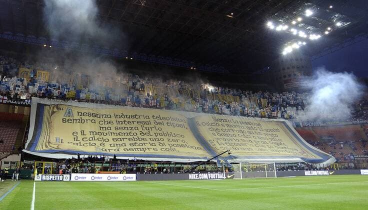 Milano 26 04 2014 - Serie A Inter Mailand Fans Choreographie - foto DanielexBuffa Image Sport 