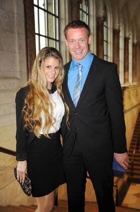 Felix LOCH (Rodeln) mit Freundin Lisa ,privat,zivil ,Staatsempfang zu Ehren der bayerischen Teilnehmerinnen und Teilnehmer an den Olympischen Winterspielen und den Winterparalympics 2014 in Sotschi im Kuppelsaal der Staatskanzlei am 28.04.2014.
