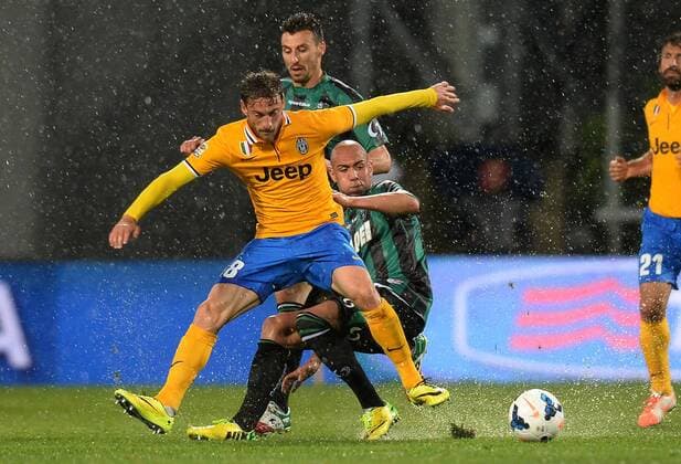 IPP20140428 Football - soccer: Serie A, Sassuolo Calcio - Juventus Turin, Claudio Marchisio, Simone Zaza xHOCHxZWEIx xItalyxPhotoxPressx 