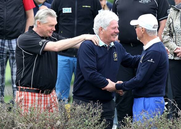 8.Thüringer Charity Open 01.05.14 , Mühlberg, Golfresort Gut Ringhofen, 8. Thüringer Charity Open , Golf-Benefiz-Turnier mit hochkarätiger Prominentenbesetzung im Bild: Detlef Goss, Thomas Stein und Franz Beckenbauer