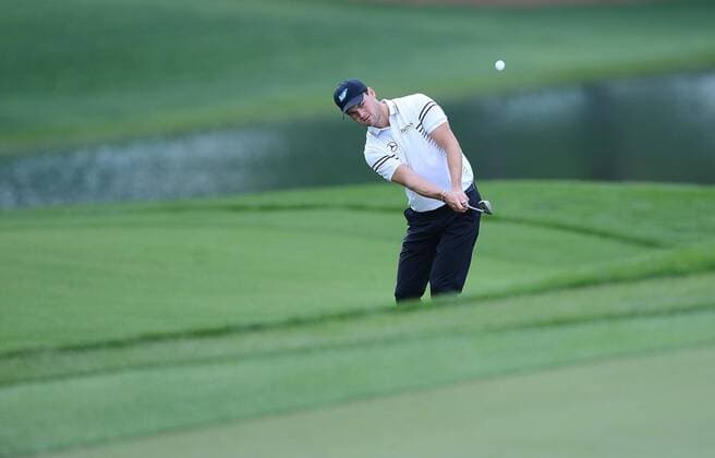 May 1, 2014 - Charlotte, NC, USA - Martin Kaymer chips on to the 15th green during the Wells Fargo Championship Pro-Am at Quail Hollow Club in Charlotte, N.C., Thursday, May 1, 2014. Wells Fargo Championship - ZUMAm67