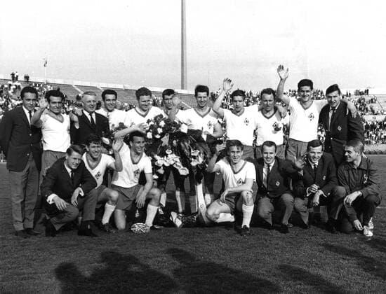 Fußball, SV Werder Bremen, Deutscher Meister 1965 SV Werder Bremen Deutscher Meister 1965 nach 3:2 Sieg am letzten Spieltag 15.5.1965. HM