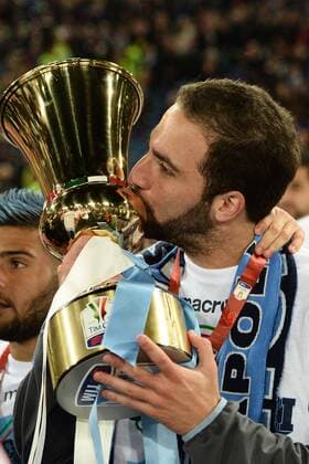 Mg Roma 03 05 2014 - finale Coppa Italia ACF Fiorentina (AC Florenz) vs SSC Napoli foto MatteoxGribaudi Image Sport Pictured: Gonzalo Higuain 