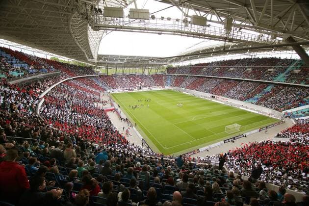 Leipzig, 03.05.2014, Red Bull Arena, Fussball, 3. Liga, 37. Spieltag. , RB Leipzig, Stadionübersicht. 42.713 Zuschauer - RB Leipzig Vereinsrekord sowie Saisonrekord der 3. Liga! , 080719Herzberg