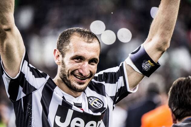 Giorgio Chiellini (Juventus), MAY 5, 2014 - Football Soccer : Giorgio Chiellini of Juventus celebrates winning their league title (30th Scudetto) after the Italian Serie A match between Juventus 1-0 Atalanta at Juventus Stadium in Turin, Italy. Noxthirdxpartyxsales  ( 20190786)