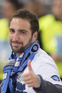 Gonzalo Higuain (Napoli), MAY 3, 2014 - Football Soccer : Gonzalo Higuain of Napoli celebrates after winning the Coppa Italia (TIM Cup) Final match between ACF Fiorentina 1-3 SSC Napoli at Stadio Olimpico in Rome, Italy. Noxthirdxpartyxsales  ( 20499830)