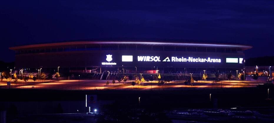 Wirsol Rhein neckar Arena bei Nacht TSG 1899 Hoffenheim
