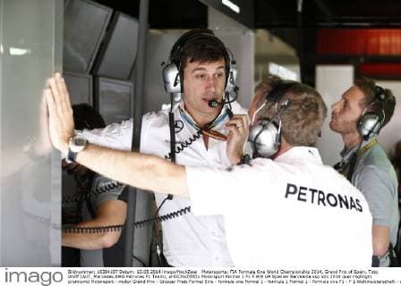 Motorsports: FIA Formula One World Championship 2014, Grand Prix of Spain, Toto Wolff (AUT, Mercedes AMG Petronas F1 Team), xHOCHxZWEIx