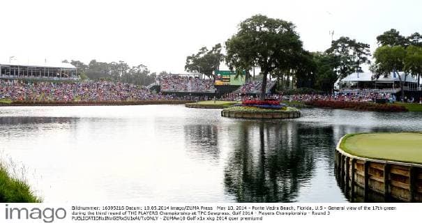 May 10, 2014 - Ponte Vedra Beach, Florida, U.S - General view of the 17th green during the third round of THE PLAYERS Championship at TPC Sawgrass. Golf 2014 - Players Championship - Round 3 - ZUMAw10