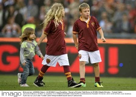 Chanel e Christian Totti Roma 11-05-2014 Stadio Olimpico - Football Calcio 2013 2014 Serie A, AS Rom vs Juventus Turin andreaxstaccioli
