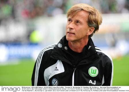 Fussball 1. Bundesliga 34. Spieltag VfL Wolfsburg - Borussia Mönchengladbach am 10.05.2014 in der Volkswagen Arena in Wolfsburg Andries Jonker ( Co-Trainer Wolfsburg )