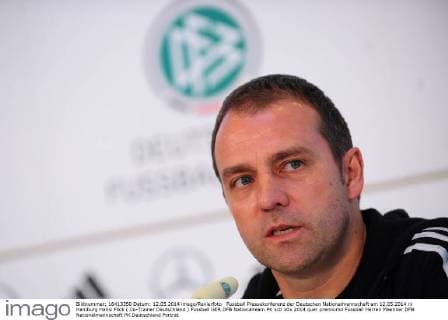 Fussball Pressekonferenz der Deutschen Nationalmannschaft am 12.05.2014 in Hamburg Hansi Flick ( Co-Trainer Deutschland )