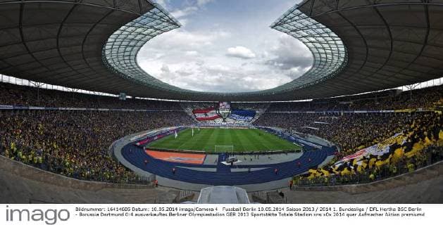Fussball Berlin 10.05.2014 Saison 2013 2014 1. Bundesliga DFL Hertha BSC Berlin - Borussia Dortmund 0:4 ausverkauftes Berliner Olympiastadion