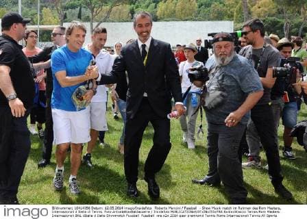 Roberto Mancini Fussball - Show Musik match im Rahmen des Rom Masters, Internazionali d Italia di Tennis. Foto AntoniettaxBaldassarre Insidefoto BaldaxStaccio