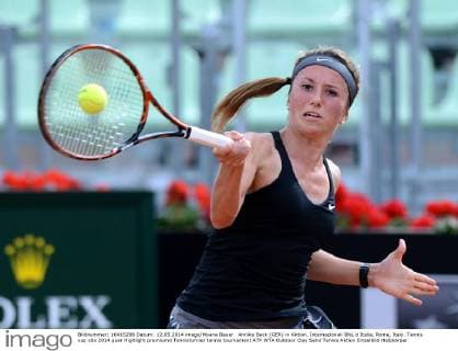 Annika Beck (GER) in Aktion. Internazionali BNL d Italia, Rome, Italy.