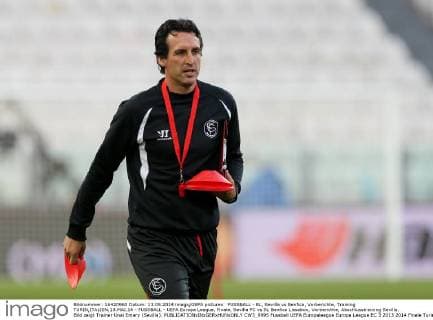 FUSSBALL - EL, Sevilla vs Benfica, Vorberichte, Training TURIN,ITALIEN,13.MAI.14 - FUSSBALL - UEFA Europa League, Finale, Sevilla FC vs SL Benfica Lissabon, Vorberichte, Abschlusstraining Sevilla. Bild zeigt Trainer Unai Emery (Sevilla).  CW3_9995