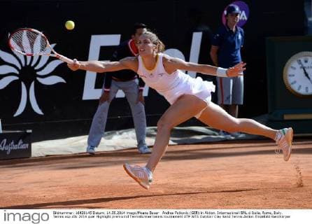 Andrea Petkovic (GER) in Aktion. Internazionali BNL d Italia, Rome, Italy.