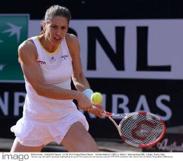 Andrea Petkovic (GER) in Aktion. Internazionali BNL d Italia, Rome, Italy.